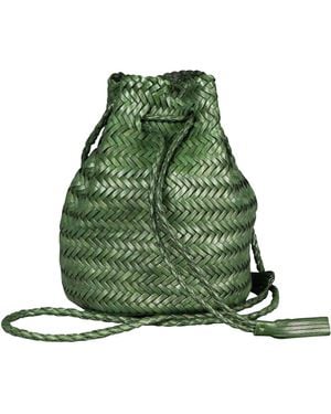 Rimini Woven Leather Cross Body Bag 'Alice' - Green