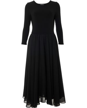 Louche Huxley Ballerina Style Maxi Dress - Black