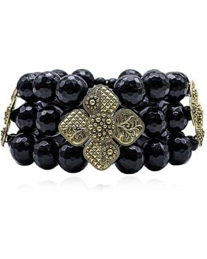 Bayemeyc Rune Onyx Bracelet - Black