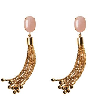 Crystalline Jewellery Rose Cascade Earrings - Metallic