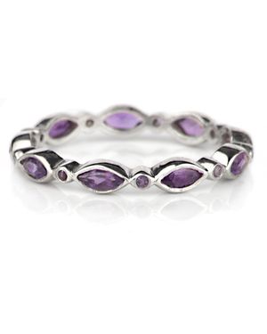 The Jewellery Store London Eternity Band With Amethyst - Metallic