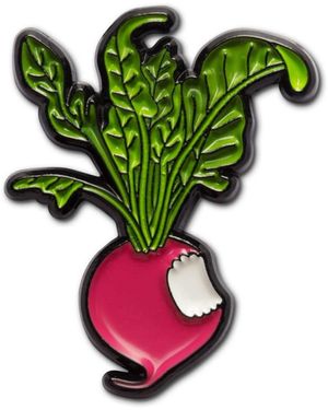 Make Heads Turn Radish Enamel Pin - Green