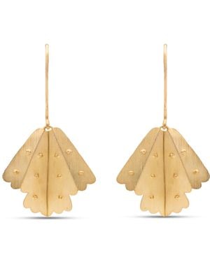 Meraki by Rashmi Bajaj Nightwing Plated Dangle Earrings - Metallic