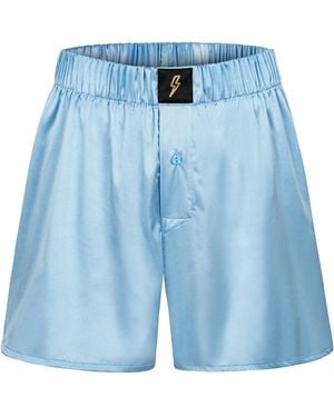 Ekcentrik Satin Boxers - Blue