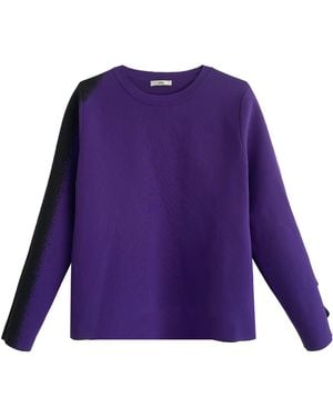 Arto. Dancing Night Knit Ruffles Jumper - Purple