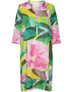 NoLoGo-chic Paper Rose Tunic Dress - Green