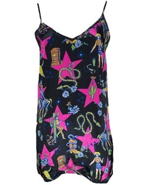 Any Old Iron Printed Circus Rider Short Dress - Red