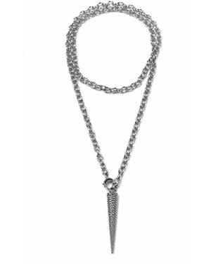 Jagged Halo Jewelry Artemis Adjustable Spike Pendant Necklace - Metallic