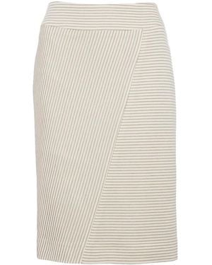 Conquista Neutrals Cream Pencil Skirt - White