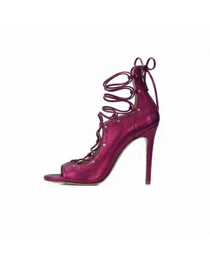 Stessa by Sarah The Avalyn Lace Up Sandal - Purple