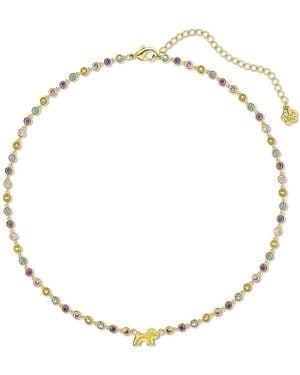 Cloud Haven Mini Cz Logo Pendant Necklace - Metallic