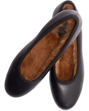 Fursho Classic Shearling-Lined Ballerinas - Brown