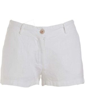 Haris Cotton Linen Shorts - White