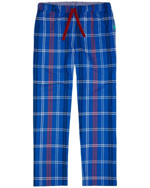 Lounge Soft, Breathable Organic Brushed Cotton Loungewear Pants - Blue