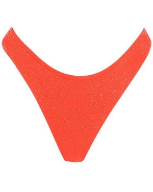 Oceanus Ariel Hand-Beaded Bikini Bottoms - Red