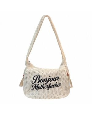 Lilly Loves Bonjour Motherfucker Gym Bag - White