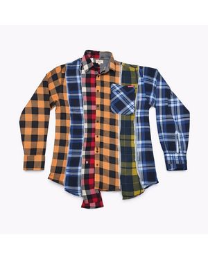 Zasta Studio Deconstructed Flannel Shirt A - Blue