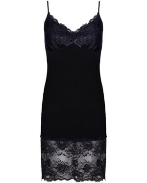 Oh!Zuza Classic Lace Chemise Nightdress - Black