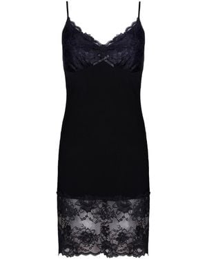 Oh!Zuza Classic Lace Chemise Nightdress - Black
