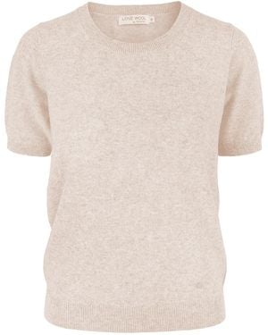 tirillm Neutrals Alina Cashmere T-Shirt - Natural