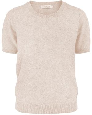 tirillm Neutrals Alina Cashmere T-Shirt - Natural