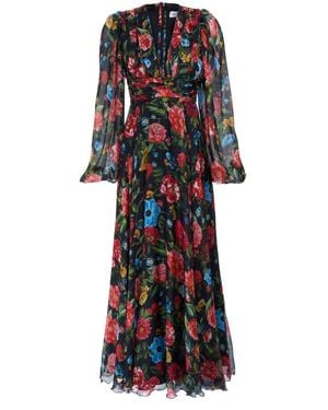 Sofia Tsereteli Evening Dress In Silk Chiffon - Black