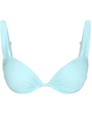 Aja Swimline Calypso Ruched Bikini Bra Top - Blue