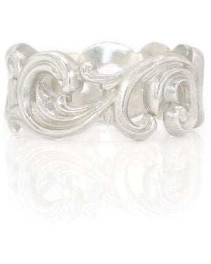 Gabriella Alicia Scroll Band - White