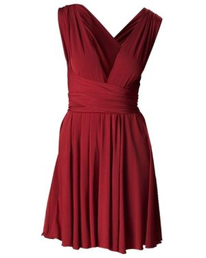 Ceylan Bcn Mini Dress Burgundy - Red