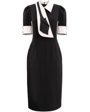 Julia Allert Formal Fitted Dress With Collar - Black