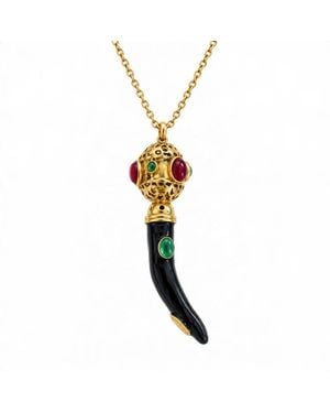 Vstyle Florentine Cornicello Perfume Necklace - Metallic