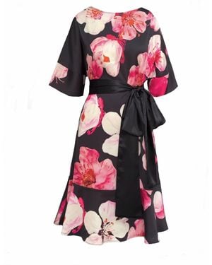 Frock Tales Rose Satin Middlemist Dress - Red