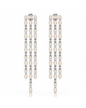 Linda Fiore Amalei Earring With Creme Enamel - White