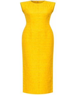 Chuks Collins Ireti Sleeveless Fitted Column Dress - Yellow