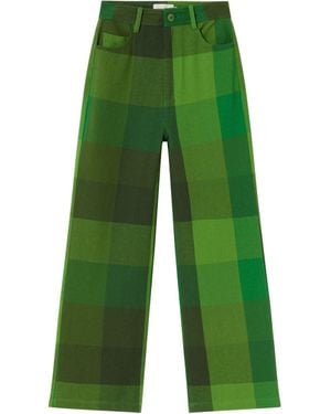 Thinking Mu Organic Cotton Straight-Leg Pants - Green
