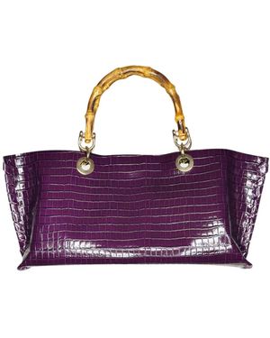 Ruj Heritage Mini Picnic Bag Croco - Purple