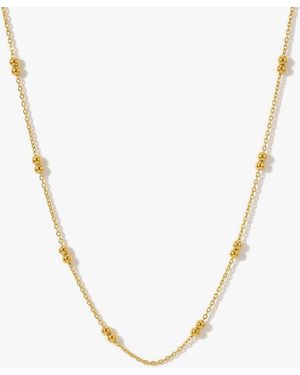 Elk & Bloom 14K Double Beaded Satellite Chain Necklace - Metallic