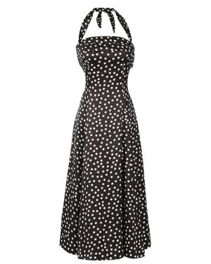 Luna Fashion House Polka Dot Strapless Dress, Melissa - Black