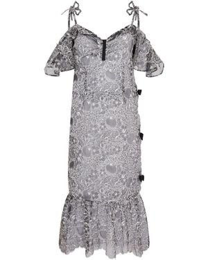 Lisa The Label Bow Belle Sugar Fruit Dress - Grey