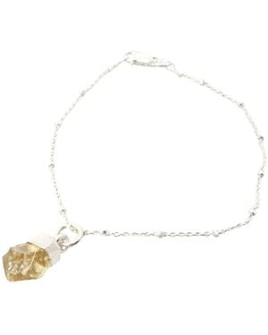 Harfi Raw Citrine November Birthstone Sterling Fine Bracelet - White