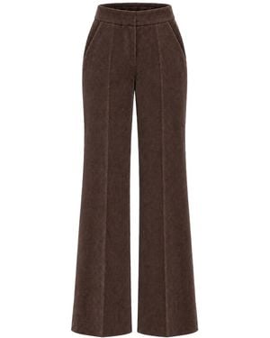 Malo Corduroy Flared Trousers - Brown