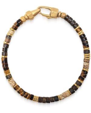 Nialaya Tiger Eye Heishi Bracelet - Metallic