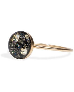 Kate Koel Pyrite Filled Round Ring - Black
