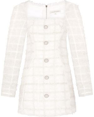 GOD SAVES QUEENS Executive Tweed Dress - White