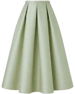 Cedar Rose Audrey Mikado Midi Skirt - Green