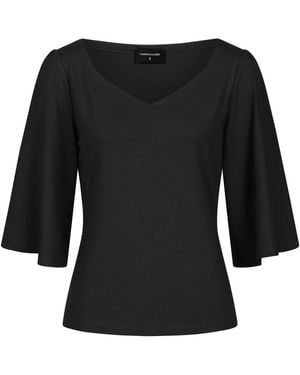 Marianna Déri Sweetheart Neckline Top - Black