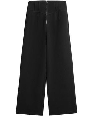 Nocturne High-Waist Wide-Leg Trousers - Black