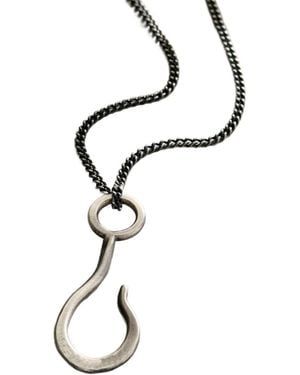Posh Totty Designs Oxidised Sterling Hook Necklace - Black