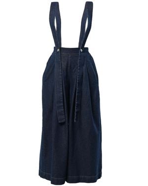 Metamorph Full-Length Wide-Leg Dark Denim Trousers - Blue