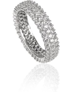 Ep Designs Alexandra Pave Eternity Band Ring - Metallic